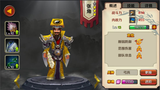 《再无三国》张角怎么样 英雄属性详解