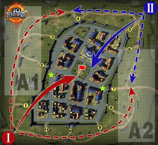 《3D坦克争霸》手游 海德堡小镇应该用什么战术解析
