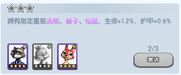 《宠兽争斗》手游 浣熊羁绊加成介绍