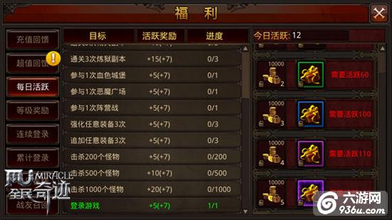 《全民奇迹MU》活跃福利送不停，专修课
