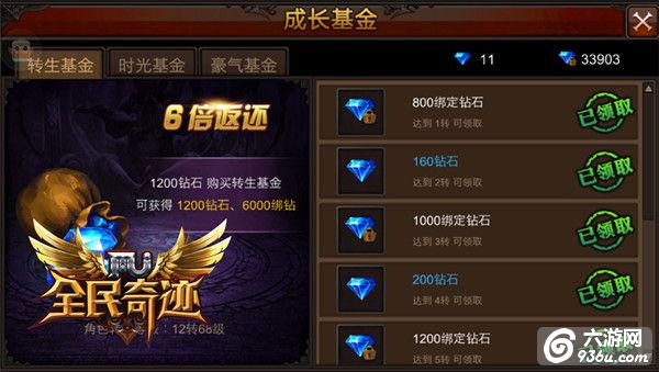 《全民奇迹MU》买买买不剁手 豪气基金性价比简析