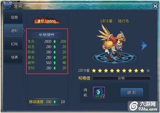 《上古奇迹》手游 坐骑进阶详解