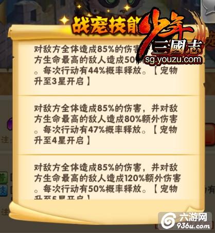 《少年三国志》手游 战宠熊猫如何养成攻略