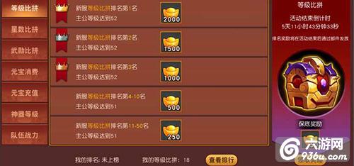 《群英天下》手游 新增“开服比拼”新玩法