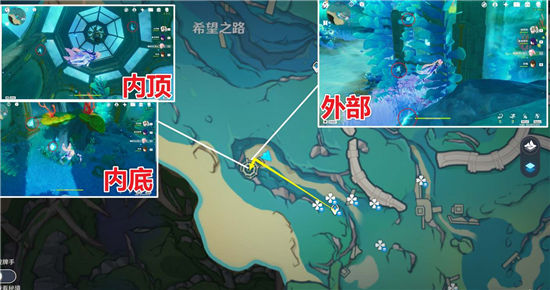 《原神》手游 枫丹特产苍晶螺采集路线