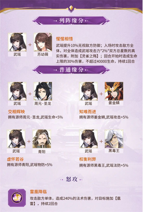 《元尊》手游 武瑶技能介绍